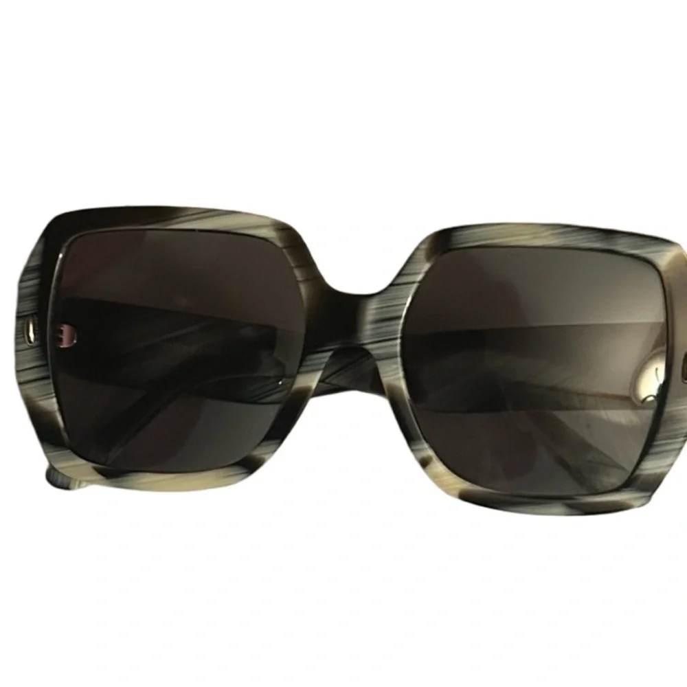 Tory Burch Women's Square Sunglasses in Gray Tortoise and Black Gradient Lenses